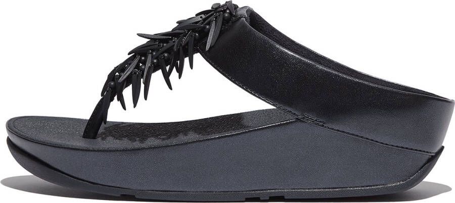 FitFlop Rumba Beaded Metallic Toe-Post Sandals BLAUW