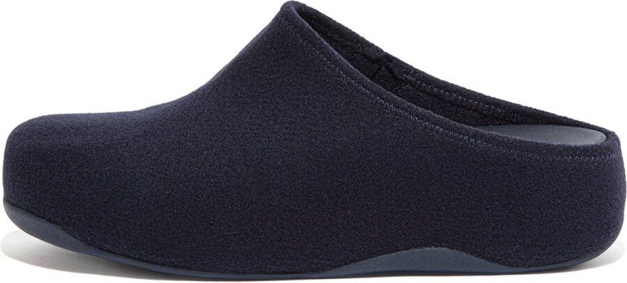 FitFlop Shuv pantoffels sloffen donkerblauw comfortabel Microwobbleboard-zool technologie BLAUW