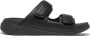 FitFlop Slipper F-Mode Go Mens Adjustable Two-Bar Slides Zwart - Thumbnail 1