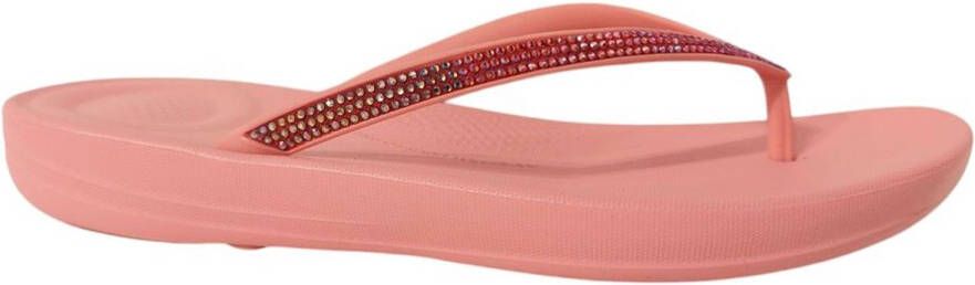 FitFlop Slipper Iqushion Sparkle Pink Perfect Pop Orange Roze