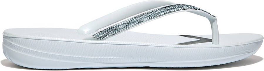 FitFlop Slipper Iqushion Sparkle Seafoam Blue Lichtblauw