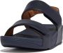FitFlop Slipper Lulu Adjustable Leather Back-Strap Sandals Blauw - Thumbnail 1