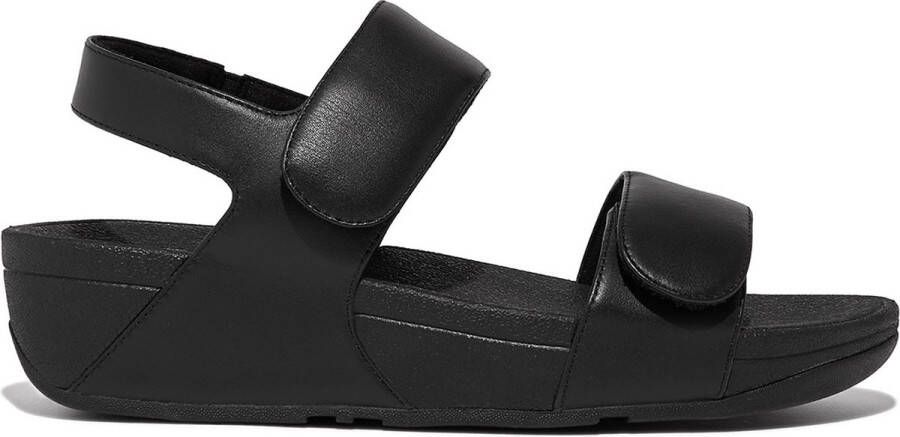 FitFlop Slipper Lulu Adjustable Leather Back-Strap Sandals Zwart
