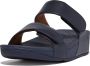 FitFlop Slipper Lulu Adjustable Leather Slides Blauw - Thumbnail 1