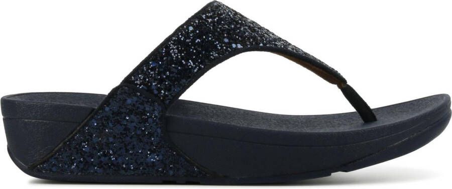 FITFLOP Teenslippers Dames Lulu Glitter Toe-post Maat: 43 Materiaal: Leer Kleur: Blauw - Foto 8