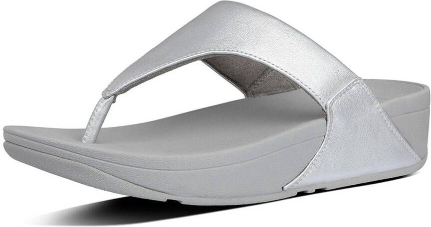FitFlop ™ Vrouwen Leren 80005056 Teenslipper Lulu Toe Leather Zilver