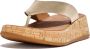 FitFlop F-Mode Leather Cork Flatform Toe-Post Sandals GOUD - Thumbnail 2