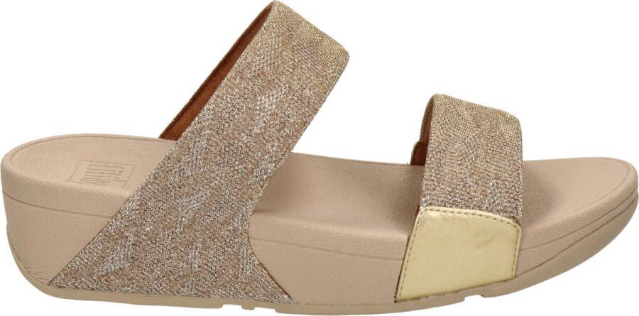 FitFlop ™ Slippers Slides Dames Sandalen ET6 Blokhak Hoogte 4 cm Goud -  Schoenen.nl