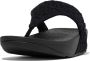 FitFlop Lulu Geo-Webbing Toe-Post Sandals ZWART - Thumbnail 1