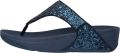 FITFLOP Teenslippers Dames Lulu Glitter Toe-post Leer Blauw - Blauw