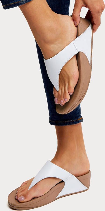 Fitflop Dianets LULU LEATHER TOEPOST pool slides pantoffel badeschoen met sleehak - Foto 15