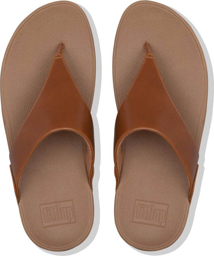 Fitflop Dianets LULU LEATHER TOEPOST pool slides pantoffel badeschoen met sleehak