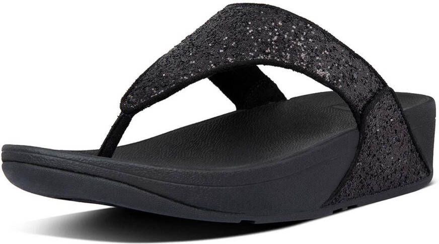 FITFLOP Teenslippers Dames Lulu Glitter Toe-post Maat: 39 Materiaal: Leer Kleur: Blauw - Foto 7