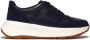 FitFlop F-Mode Leather Suede Flatform Sneakers BLAUW - Thumbnail 1