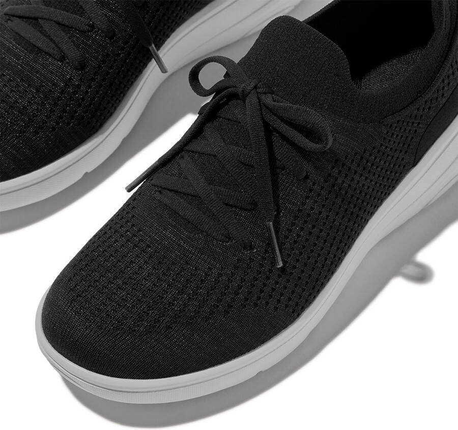 FitFlop Super-Q Knit Slip-On Laced Sneakers ZWART