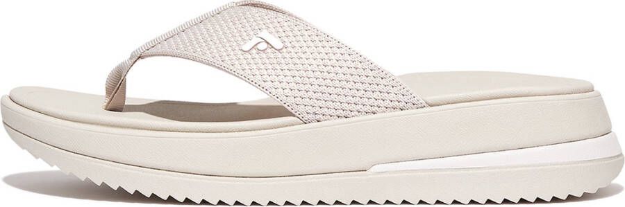 FitFlop Surff Two-Tone Webbing Toe-Post Sandals BEIGE