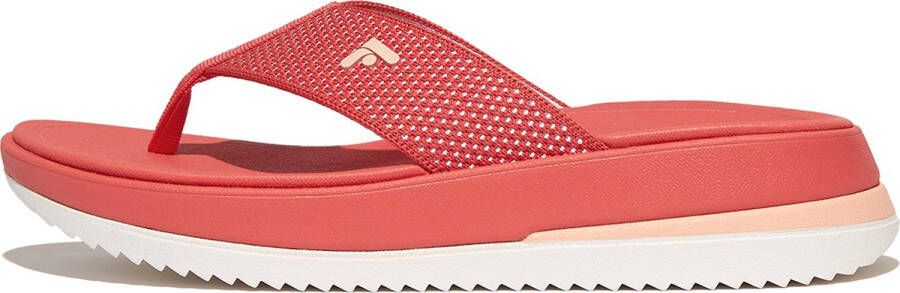 FitFlop Surff Two-Tone Webbing Toe-Post Sandals ZWART