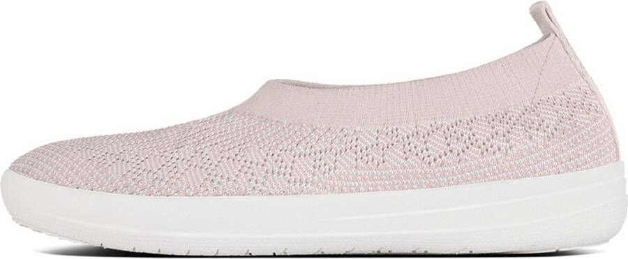 FitFlop Ballerina Uberknit Adoraballerina Neon Blush White Schoenmaat