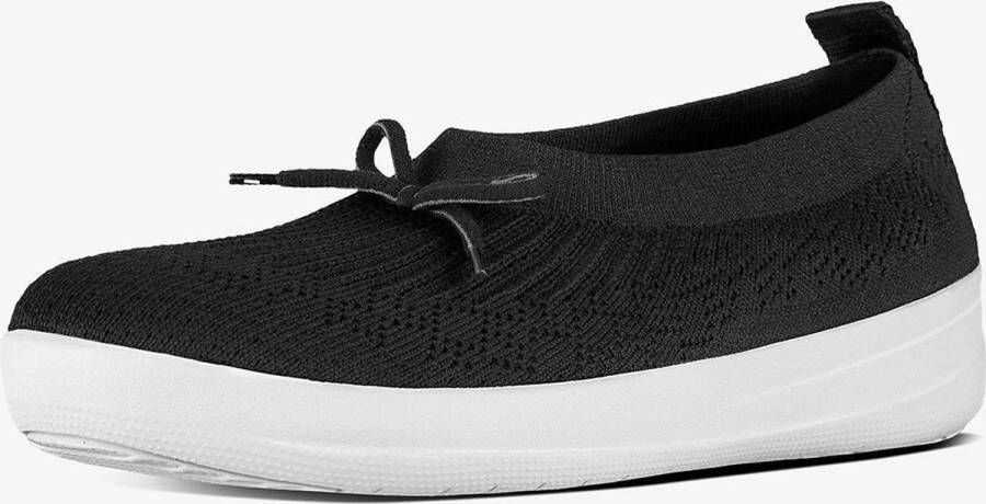 FitFlop Uberknit Slip-On Ballerina With Bow Poly nylon ZWART