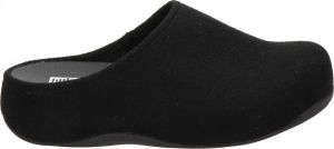 FitFlop ™ Vrouwen Harde zool Pantoffels dichte Sloffen Shuz Vilt Zwart