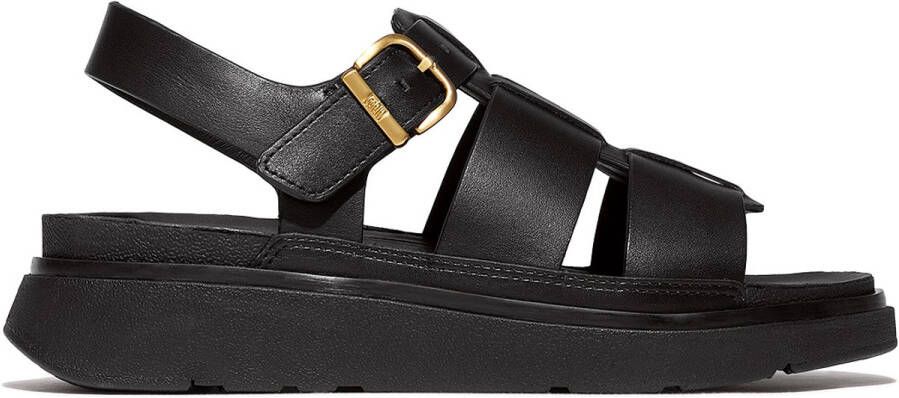 FitFlop Women Gen-FF Leather Fisherman Sandals All Black