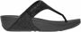 FitFlop Women Lulu Crinkled-Shimmer Toe-Post Sandals Metallic Black - Thumbnail 1
