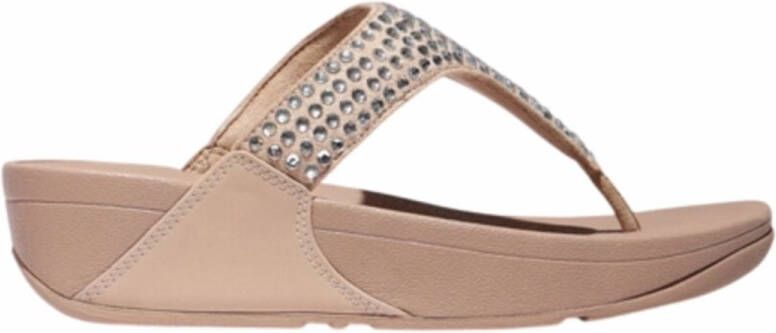 FitFlop Women Lulu Maxi-Crystal Toe-Post Sandals Classic Beige