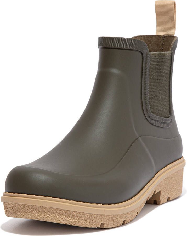 FitFlop Wonderwelly Contrast-Sole Chelsea Boots GROEN