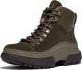 Fitflop Veterschoenen WYLDER SUEDE HIKER-LACE BOOTS Trekking boots veterschoenen met robuuste plateauzool - Groen