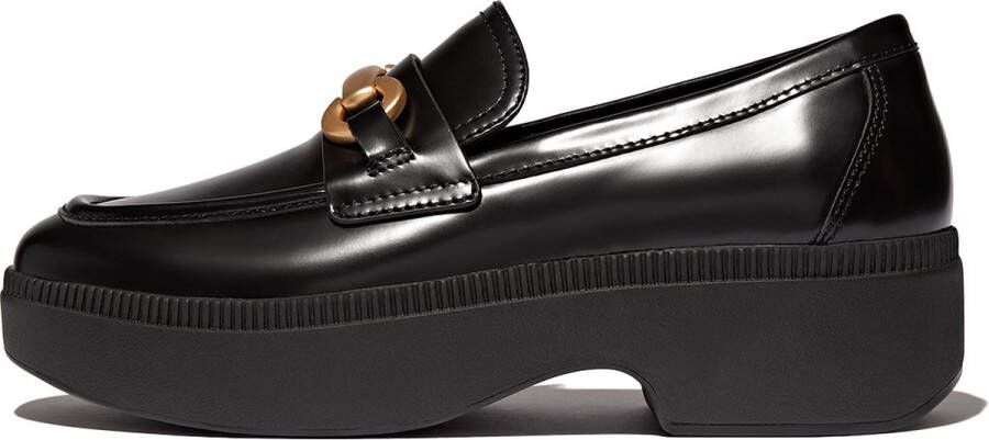 Fitflop Loafers Chunky Snaffle Box Loafer instapschoen met mooie siergesp smalle vorm