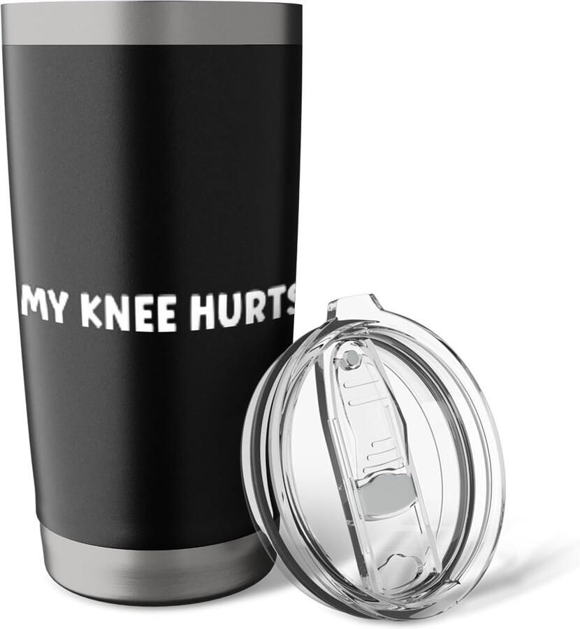Fitness quote: Mijn knie doet pijn Thermosbeker