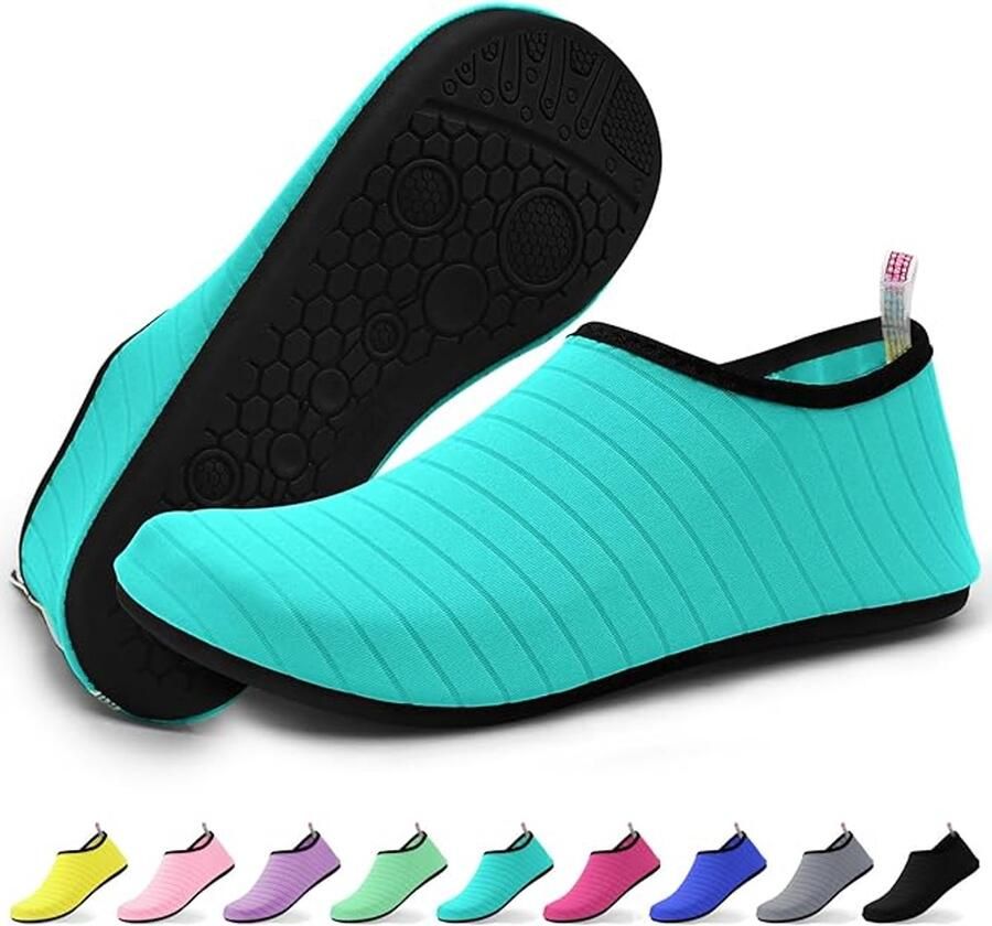 Fitnessschoenen Strandschoenen Lichtgewicht Unisex Instapmodel Antislip Sneldrogend Geschikt voor strand zwem vakantie en loungewear Binnenlengte Meerblauw
