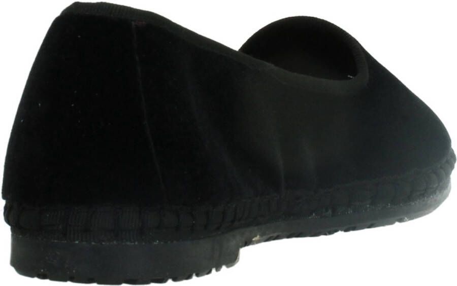 Flabelus Zwarte Fluwelen Damesslippers