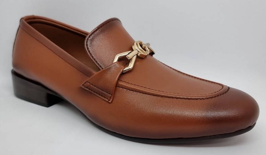 Hitman Schoenen FLEX Heren Instappers Heren Loafers Mustard Echt Leer