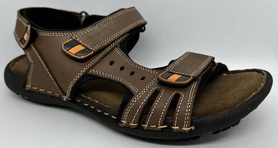 Hitman Schoenen FLICK Heren Sandalen Wandelsandalen Echt Leer – Camel –