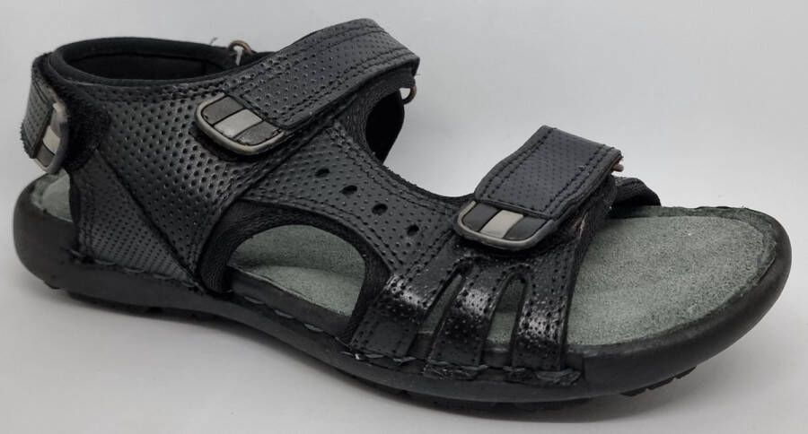 Hitman Schoenen FLICK Heren Sandalen Wandelsandalen Echt Leer – Zwart –