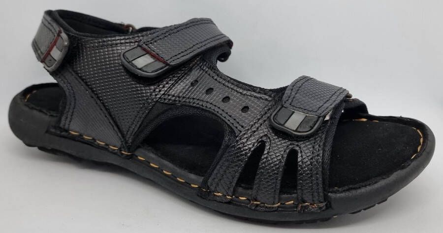 Flick Sandalen Wandelsandalen Echt Leer – Zwart –
