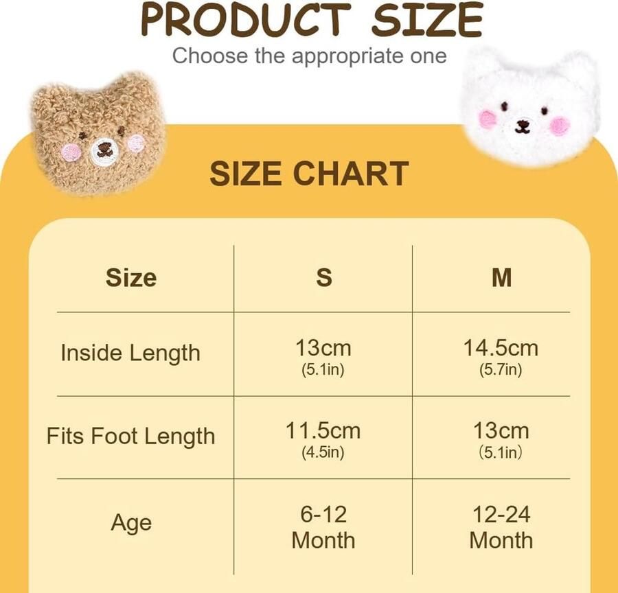 Flintronic Schoenen voor kleine kinderen herfst en winter en vloersokken antislip cartoondieren warm en comfortabel