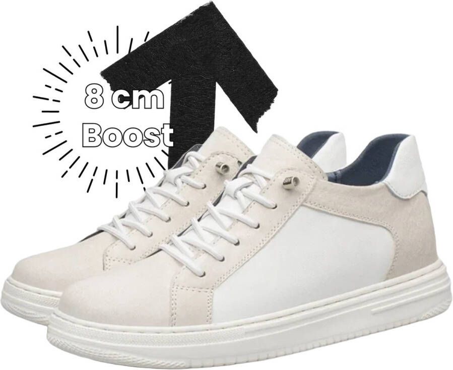 Flipflop Club HeightBeast Verhogende Sneakers + langer Liftschoenen Langer worden Hoge casual schoenen Verhoogde zolen Crème