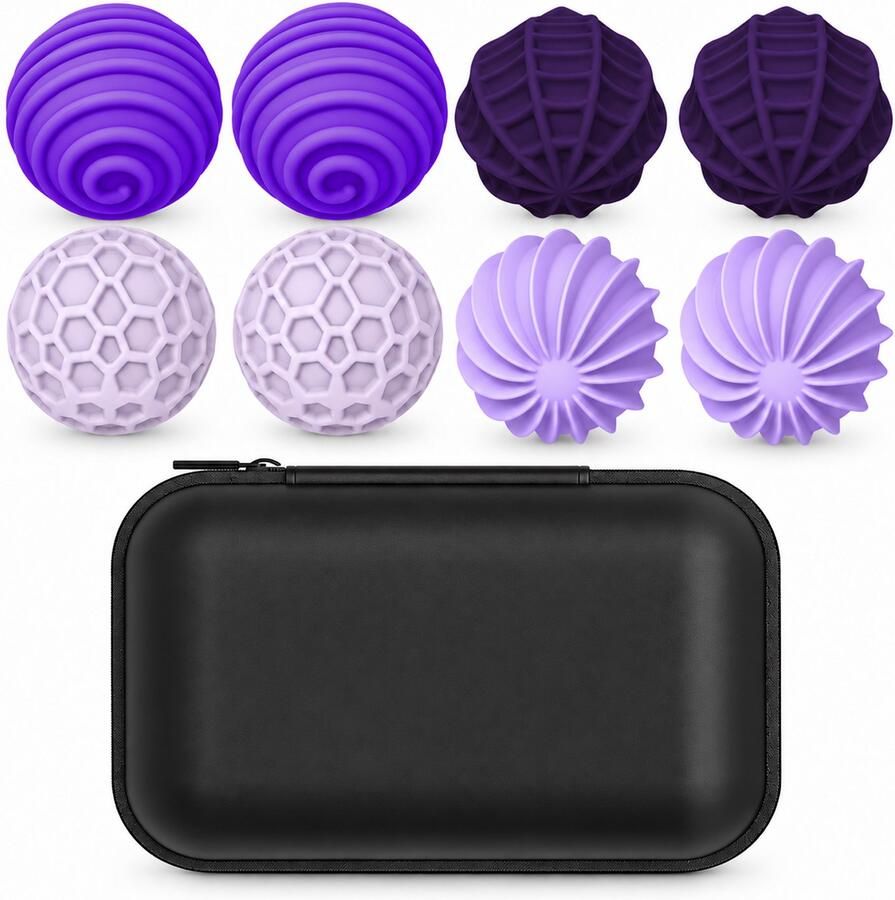 FLITI Siliconen magnetische fidgetballen voor stressverlichting voor bureau en ontspanning sensorisch fidgetspeelgoed voor volwassenen en tieners roze 8 stuks