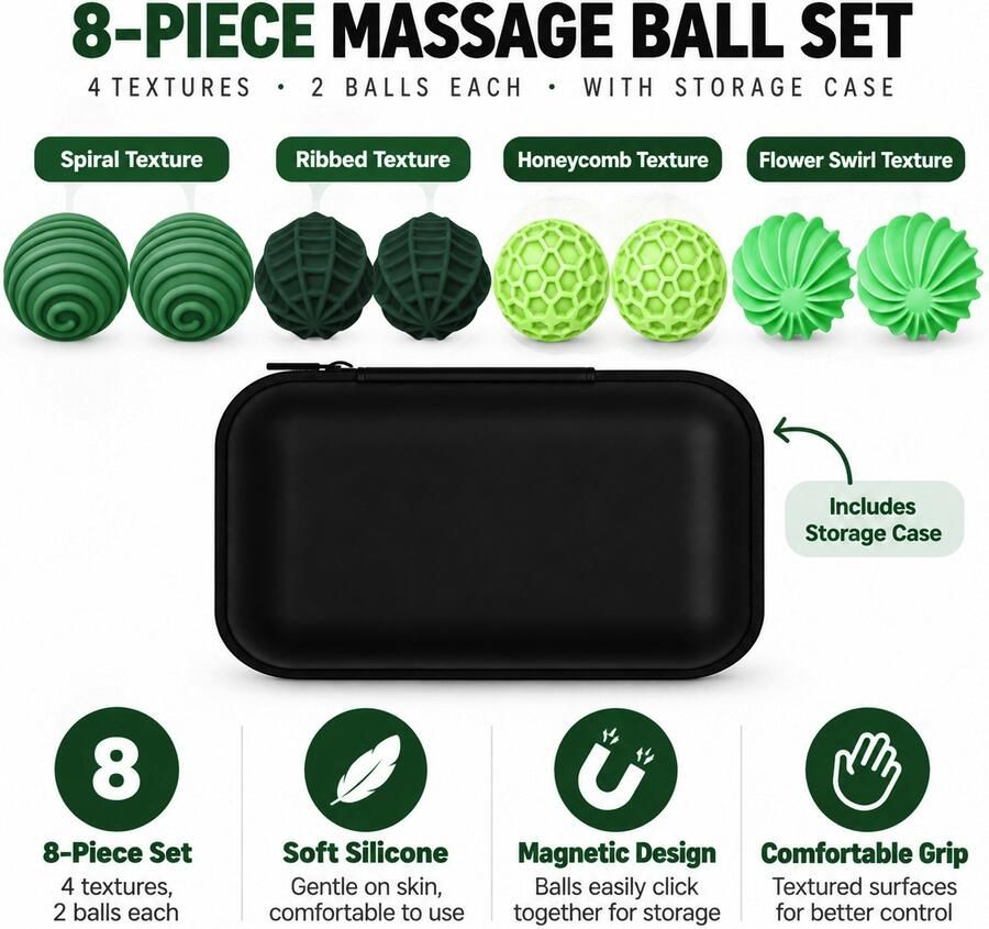 FLITI Siliconen magnetische fidgetballen voor stressverlichting voor bureau en ontspanning sensorisch fidgetspeelgoed voor volwassenen en tieners paars 8 stuks