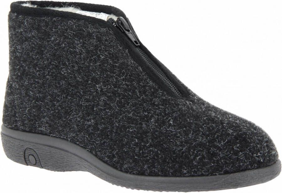 Florett pantoffels met rits 100% sc wol voering