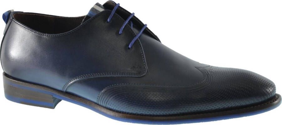 Floris van bommel 30144 De Stapper 06.01 Dark Blue G+Wijdte Veterschoenen