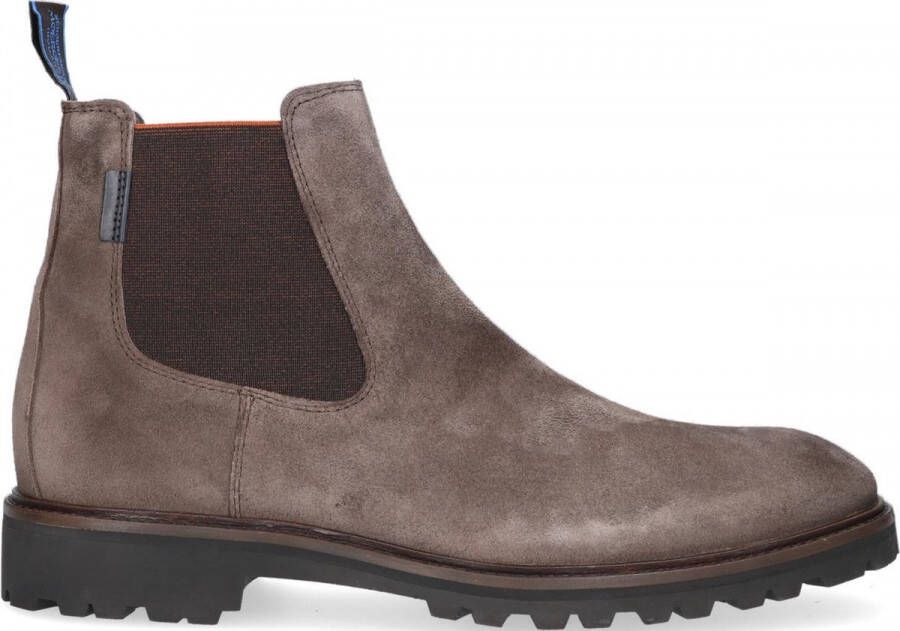Floris van Bommel Mannen Suède Effen Chelsea laars Laarzen Herenschoenen 20072 Taupe - Foto 4