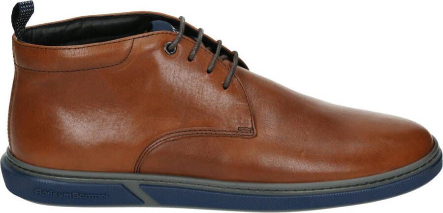Floris van Bommel 20350 Volwassenen Heren sneakersVrije tijd half-hoog  Kleur: Cognac Maat: 42.5 - Schoenen.nl