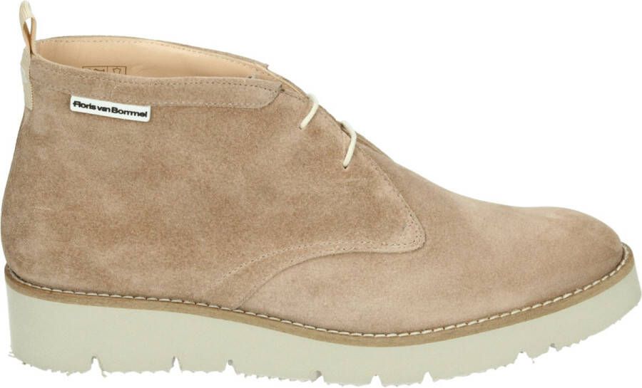 Floris van Bommel 50106-26-01~~~~~~~~~~~~~~~~~~~ Hoge sneakersVeterlaarzenDames veterschoenenDames sneakersHalf-hoge schoenen Wit beige