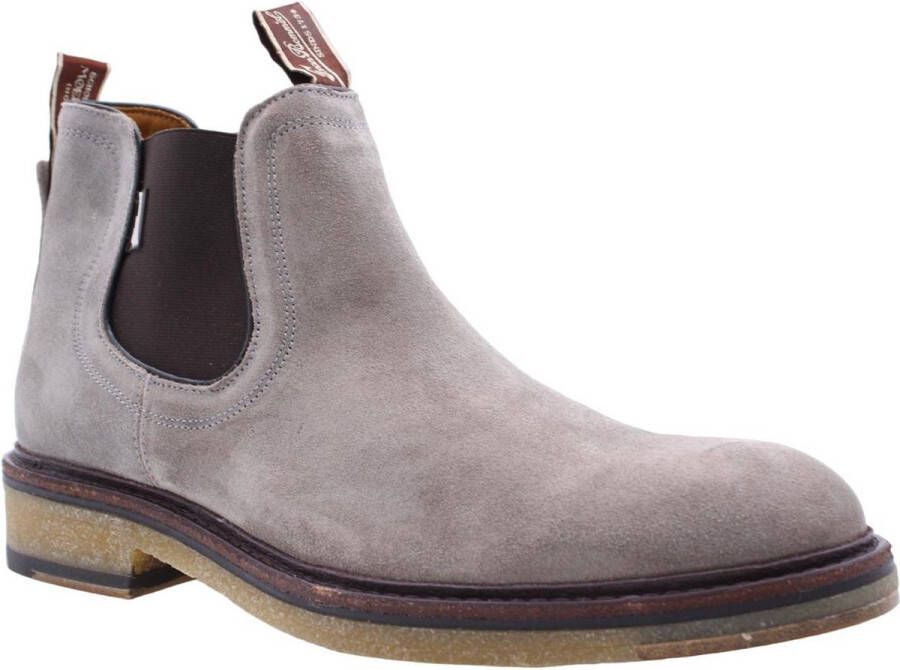 Floris van Bommel Mannen Suède Effen Chelsea laars Laarzen Herenschoenen 20072 Taupe - Foto 2