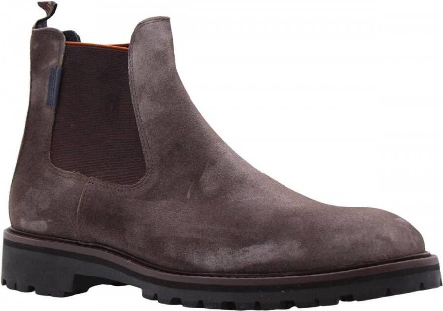 Floris van Bommel Mannen Suède Effen Chelsea laars Laarzen Herenschoenen 20072 Taupe - Foto 5