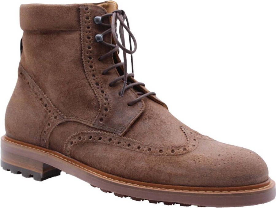 Floris van Floris van Bommel van Floris van Bommel Veterboots Heren Boots Laarzen Herenschoenen Suède SFM-50085 Cognac - Foto 12