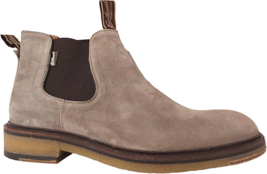 Floris van Bommel Mannen Suède Effen Chelsea laars Laarzen Herenschoenen 20072 Taupe - Foto 6